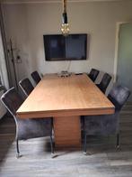 6 eetkamerstoelen met wieltjes, Huis en Inrichting, Stoelen, Ophalen, Overige materialen, Overige kleuren, Zo goed als nieuw