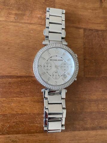 Michael Kors zilverkleurig polshorloge met strass MK5353 beschikbaar voor biedingen