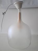 Hanglamp glas wit VT-wonen (houten fitting), Huis en Inrichting, Lampen | Hanglampen, Minder dan 50 cm, Nieuw, Glas, Ophalen