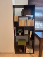Houte boekenkast, stijlvol, modern, walnootbruin japandi, Huis en Inrichting, Kasten | Boekenkasten, Ophalen, Met plank(en), 50 tot 100 cm