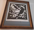 Gravure Liemer vogels, Antiek en Kunst, Kunst | Etsen en Gravures, Ophalen