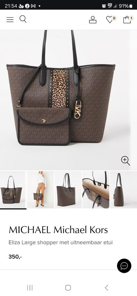 ☆NIEUW!☆ michael kors schoudertas model Eliza large!, Sieraden, Tassen en Uiterlijk, Tassen | Damestassen, Nieuw, Handtas, Bruin
