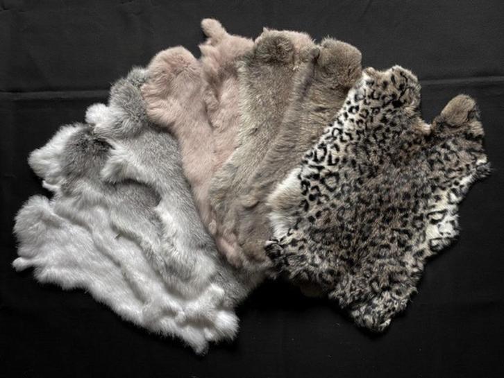 Mooie konijnenvachten koeienhuiden schapenvacht geitenhuiden, Verzamelen, Dierenverzamelingen, Nieuw, Overige typen, Overige soorten