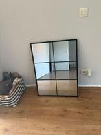 Zwarte industriële spiegel Maison du Monde, Huis en Inrichting, Woonaccessoires | Spiegels, Ophalen, Zo goed als nieuw, Rechthoekig