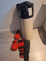 Boksbal bokszak met scheenbeschermers en boxhandschoenen, Ophalen, Gebruikt, Bokszak