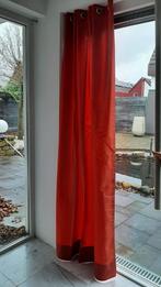 Rode gordijnen (2x), zijdeglans, 2.20h x 1.35b, Huis en Inrichting, 100 tot 150 cm, Modern, Zo goed als nieuw, 200 cm of meer