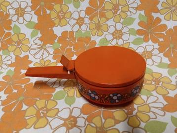 Vintage Oranje Brabantia Diane tafel prullenbakje beschikbaar voor biedingen