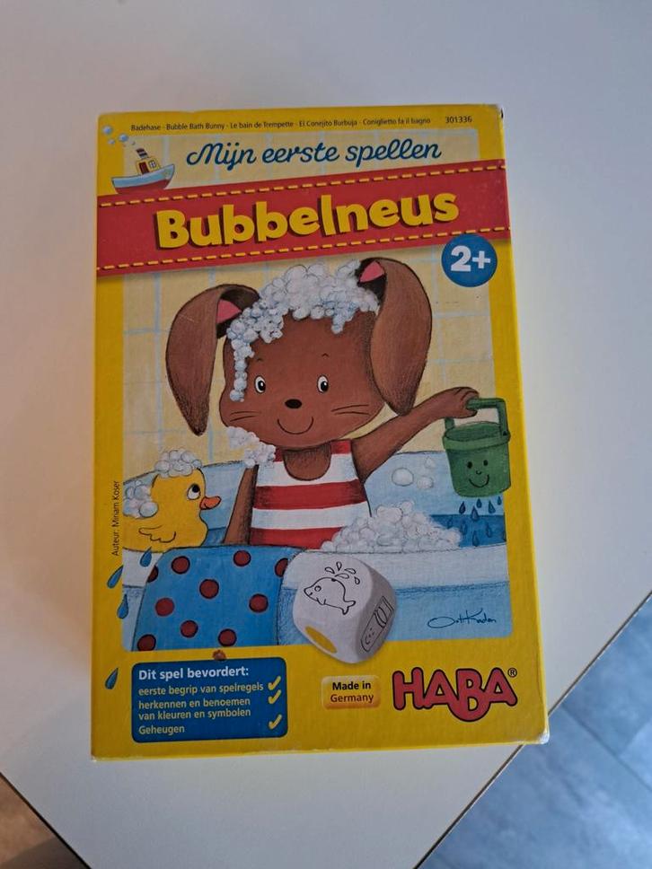 Bubbelneus Haba - Mijn Eerste Spellen, Hobby en Vrije tijd, Gezelschapsspellen | Bordspellen, Zo goed als nieuw, Een of twee spelers