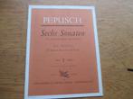 PEPUSCH - 3 SONATEN -VOOR SOPRAAN BLOKFLUIT EN PIANO, Muziek en Instrumenten, Bladmuziek, Piano, Klassiek, Ophalen of Verzenden