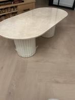 Marmer ovale salontafel, Huis en Inrichting, Tafels | Salontafels, Ophalen, 100 tot 150 cm, 50 tot 100 cm, Zo goed als nieuw