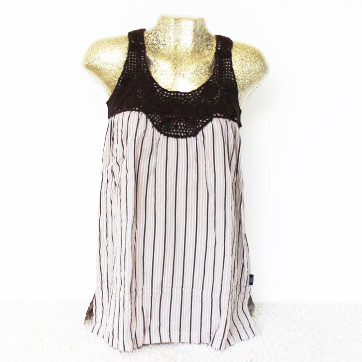 Super Leuk Didi Topje (M) - 25 € 15,-, Kleding | Dames, Tops, Zo goed als nieuw, Maat 38/40 (M), Bruin, Zonder mouw, Ophalen of Verzenden