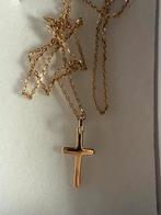 Nieuwe ketting goud met kruisje hanger!, Sieraden, Tassen en Uiterlijk, Kettingen, Verstelbaar, Nieuw, Ophalen of Verzenden, Goud