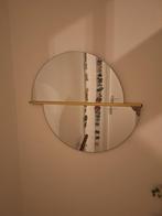 Unieke Wandspiegel | Goudkleurig Metaal | 43x51cm, Ophalen, Minder dan 50 cm, Rond, Nieuw