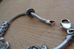 zilveren tedora armband met bedels [785], Sieraden, Tassen en Uiterlijk, Armbanden, Verzenden, Zo goed als nieuw, Met bedels of kralen