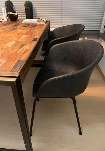 Prachtig als NIEUW kunst leten kuipstoeltjes 4 stuks beschikbaar voor biedingen
