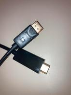 HDMI naar Displayport kabel verguld (1 meter), Computers en Software, Pc- en Netwerkkabels, Ophalen of Verzenden, Zo goed als nieuw