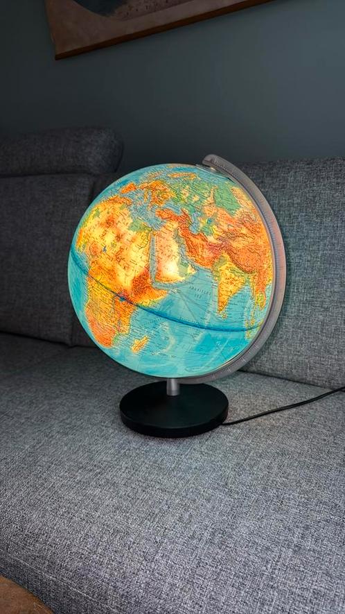 Lichtgevende wereldbol groot, Columbus Globus, Huis en Inrichting, Woonaccessoires | Wereldbollen, Zo goed als nieuw, Ophalen