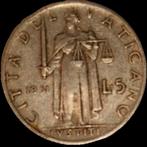 Vaticaanstad 5 Lire 1951 XF Paus Pius XII, Ophalen of Verzenden, Overige landen, Losse munt