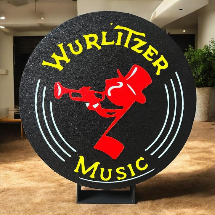 Wurlitzer jukebox logo lamp, Verzamelen, Merken en Reclamevoorwerpen, Zo goed als nieuw, Lichtbak of (neon) lamp, Ophalen of Verzenden