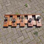 Mooie nieuwstaat eiken kapstok met messing/koper beslag., Zo goed als nieuw, Minder dan 100 cm, Hout, Ophalen