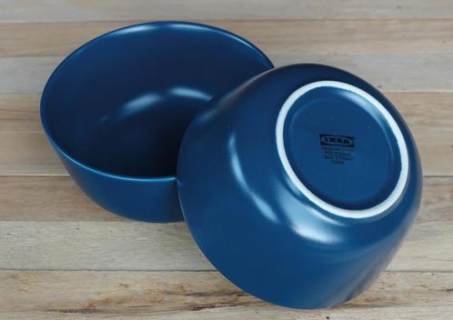 2 Vintage schaaltjes ikea dinera donkerblauw keramiek, Huis en Inrichting, Keuken | Servies, Zo goed als nieuw, Schaal of Schalen