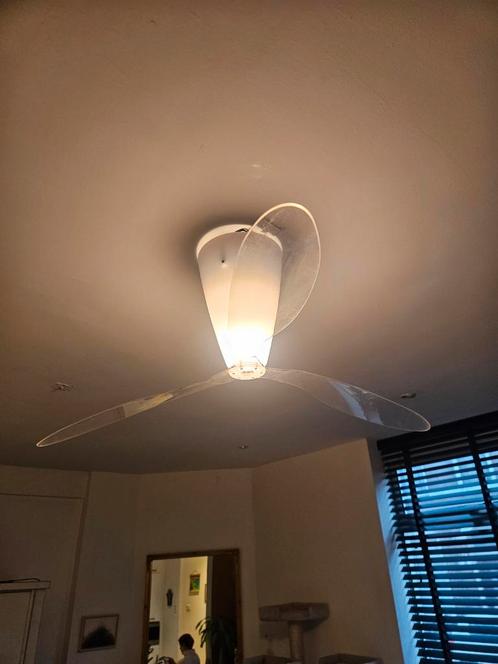 Luceplan Ventilator met Lamp, Huis en Inrichting, Lampen | Plafondlampen, Gebruikt, Kunststof, Metaal, Ophalen
