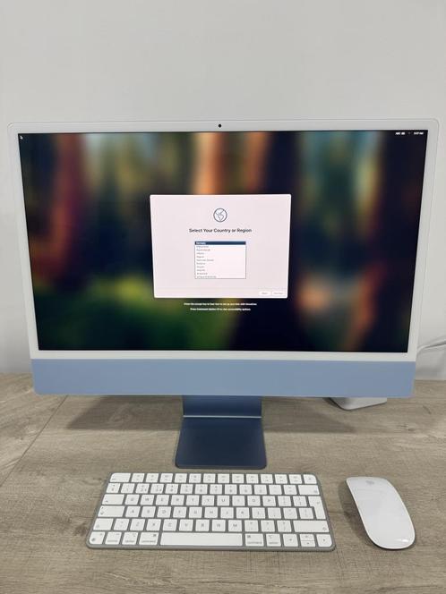 Imac 24" 2021 M1 16GB+1TB SSD Blauw ZGAN, Computers en Software, Apple Macbooks, Zo goed als nieuw, Overige modellen, Overige groottes