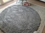 Rond Hoogpolig Grijs Vloerkleed - 200cm, Huis en Inrichting, Ophalen, Rond, 200 cm of meer, Zo goed als nieuw