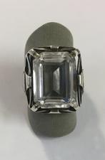 Antieke zilveren ring art deco ring, ca. 1920, bergkristal, Verzenden, Zilver, Ring, Met edelsteen