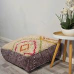 Vintage berber poef, marokkaans zitkussen, Verzenden, 50 tot 75 cm, 50 tot 75 cm
