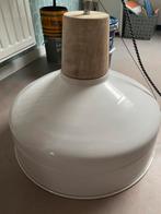Industriële hanglamp wit metaal/hout Leen Bakker, Ophalen of Verzenden, Zo goed als nieuw, Metaal, Minder dan 50 cm