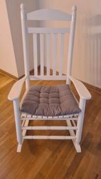 Witte schommelstoel met kussen-goede staat, Ophalen, Zo goed als nieuw, Stoel(en)