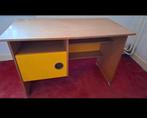 Vintage retro jaren 50 bureau lichthout met okergeel, Ophalen, Gebruikt