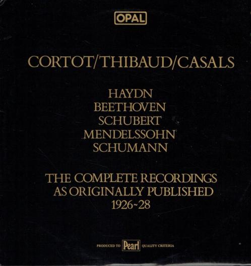 Cortot/Thibaud/Casals The Complete Recordings 2LP, Cd's en Dvd's, Vinyl | Klassiek, Zo goed als nieuw, Ophalen of Verzenden