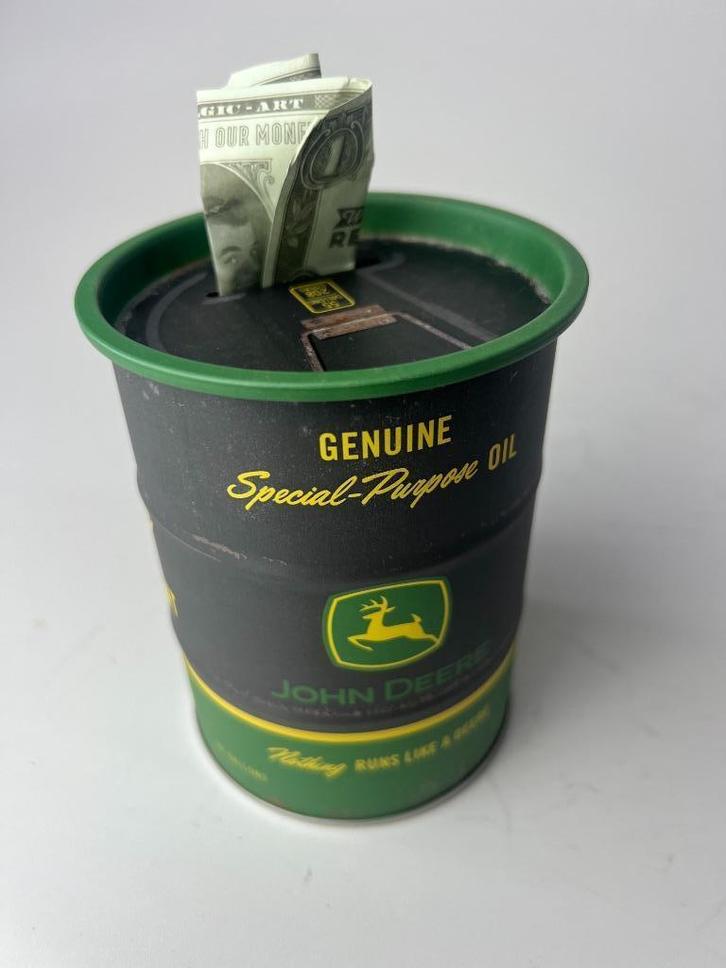 Spaarpot – John Deere – Special-Purpose Oil (Zwart), Huis en Inrichting, Woonaccessoires | Wanddecoraties, Nieuw, Ophalen of Verzenden
