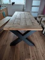 Eettafel + bank steigerhout, 200 cm of meer, 50 tot 100 cm, Stoer. Robuust, Gebruikt