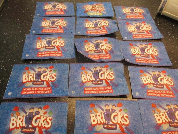 JAN LINDERS SUPERMARKT BRICKS 15 ZAKJES, Kinderen en Baby's, Speelgoed | Bouwstenen, Nieuw, Overige merken, Verzenden
