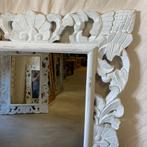 Barokspiegel – houten lijst wit - 100 x 70cm- TTM Wonen, Antiek en Kunst, Antiek | Spiegels, 50 tot 100 cm, 100 tot 150 cm, Rechthoekig