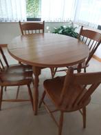 tafel met 4 stoelen, Ophalen, Gebruikt, 100 tot 150 cm, 50 tot 100 cm