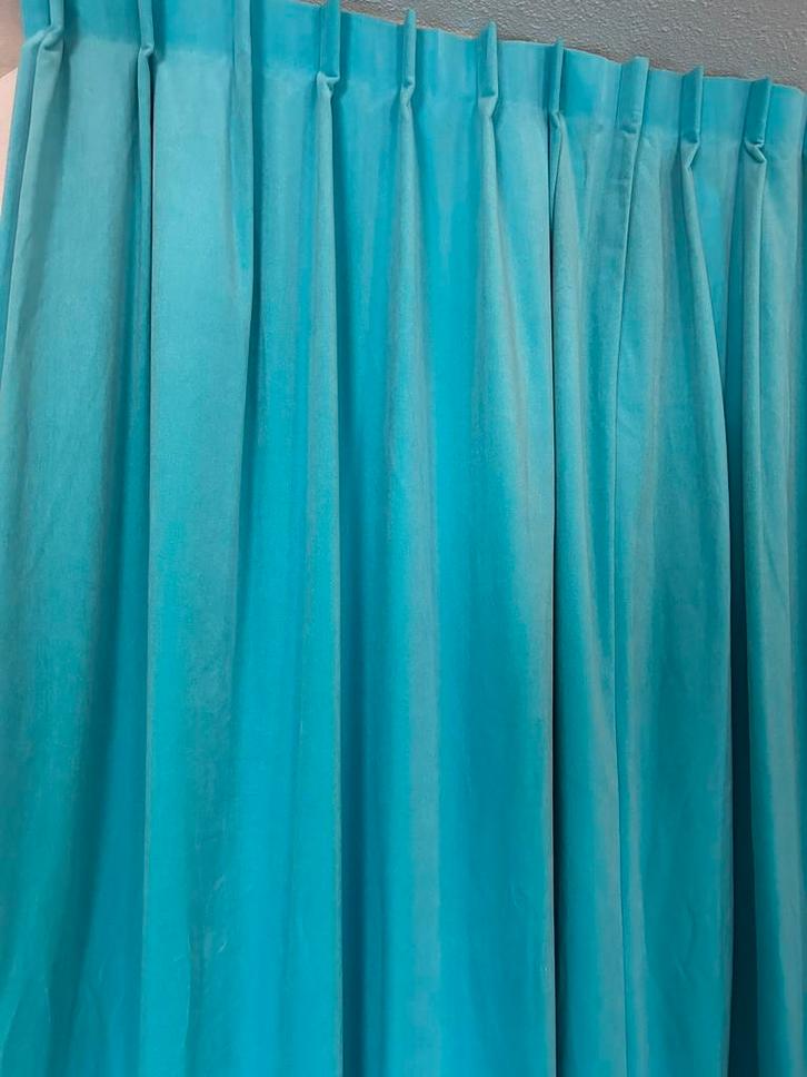 Dikke Verduisterende Gevoerde Velours Gordijnen, Huis en Inrichting, Stoffering | Gordijnen en Lamellen, Zo goed als nieuw, 200 cm of meer