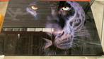 Glasschilderij 100x150cm Bkack jaguar, Ophalen of Verzenden