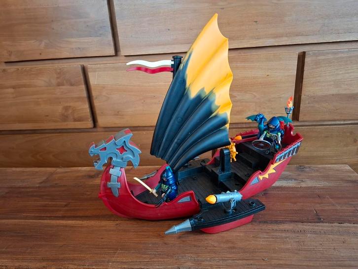 Playmobil 5481 Drakenslagschip met echt schietende kanonnen, Kinderen en Baby's, Speelgoed | Playmobil, Gebruikt, Complete set