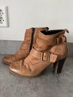 Bruine enkellaarsjes | Maat 41 | hak | Leer, Dolcis, Bruin, Lage of Enkellaarzen, Ophalen of Verzenden