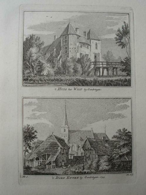 A 69-70 / Etten / Gendringen Huis het Wilt, Antiek en Kunst, Kunst | Etsen en Gravures, Ophalen of Verzenden