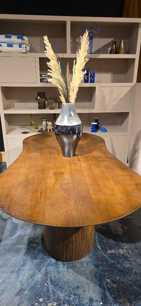 Organische Eettafel 200cm - Bruin Showmodel Extra korting!, Overige materialen, 100 tot 150 cm, Bornsestraat 31, 200 cm of meer