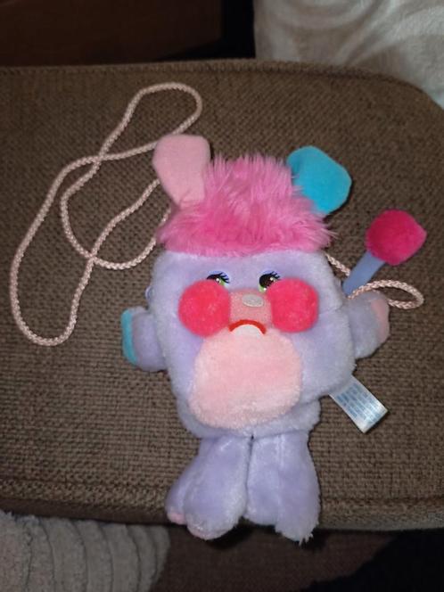 Vintage popples portemonee / beurs, lila met koort., Kinderen en Baby's, Speelgoed | Knuffels en Pluche, Gebruikt, Overige typen