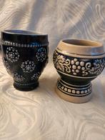 Vintage Zoutglazuur Bekers - Set van 2, Antiek en Kunst, Antiek | Keramiek en Aardewerk, Ophalen of Verzenden