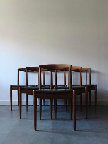 Vintage Deense eetkamerstoelen door Arne Vodder voor Vamo beschikbaar voor biedingen