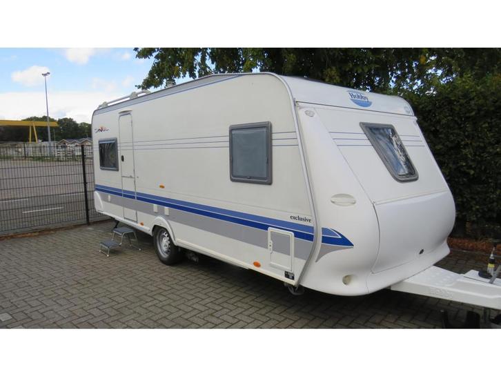 HOBBY EXCLUSIVE 540UFE BJ 2004 MOVER,AIRCO, NU €795, Caravans en Kamperen, Caravans, Bedrijf, tot en met 4, 1250 - 1500 kg, Rondzit