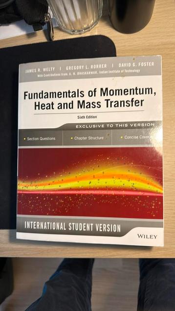Fundamentals of Momentum Heat and Mass Transfer beschikbaar voor biedingen